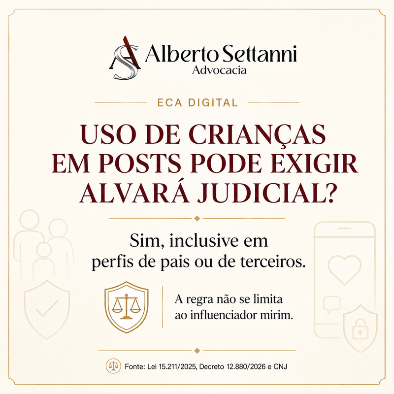 Uso de crianças em posts pode exigir alvará?
